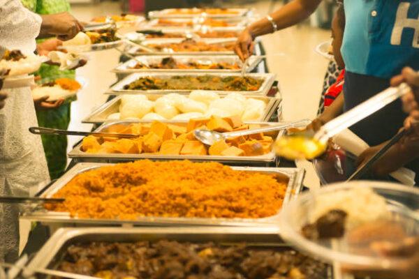 Catering setup for party Rice